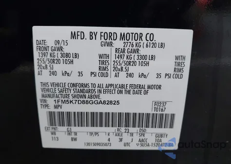 2016 Ford Explorer Xlt from USA, damaged, VIN 1FM5K7D88GGA82825